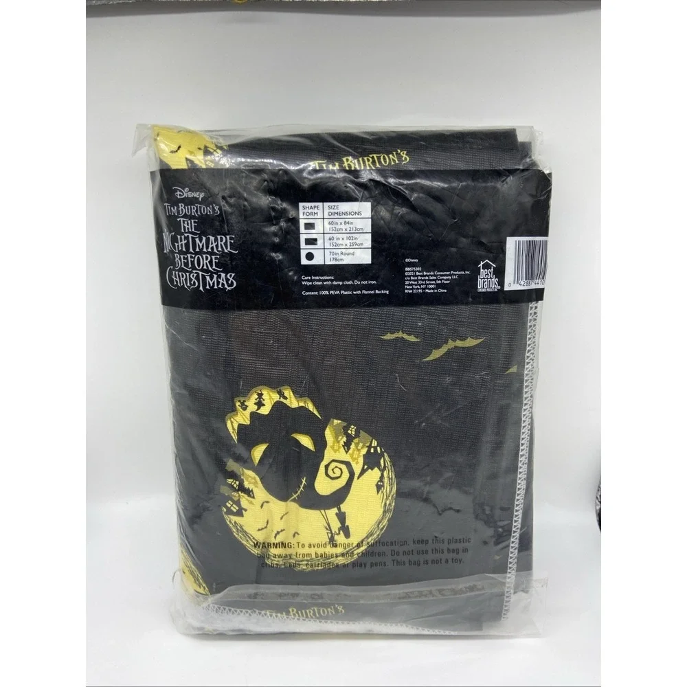 Disney Nightmare Before Christmas Tablecloth Jack Skellington 60x84 PEVA New